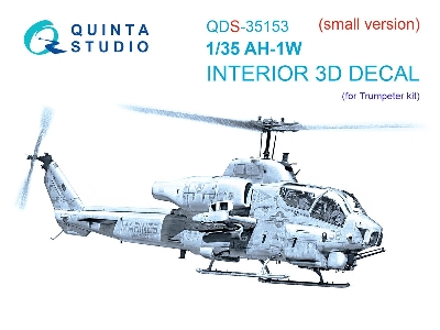 Ah-1 W - 3d-printed & Coloured Interior On Decal Paper (For Trumpeter Kits / Small Version) - image 1