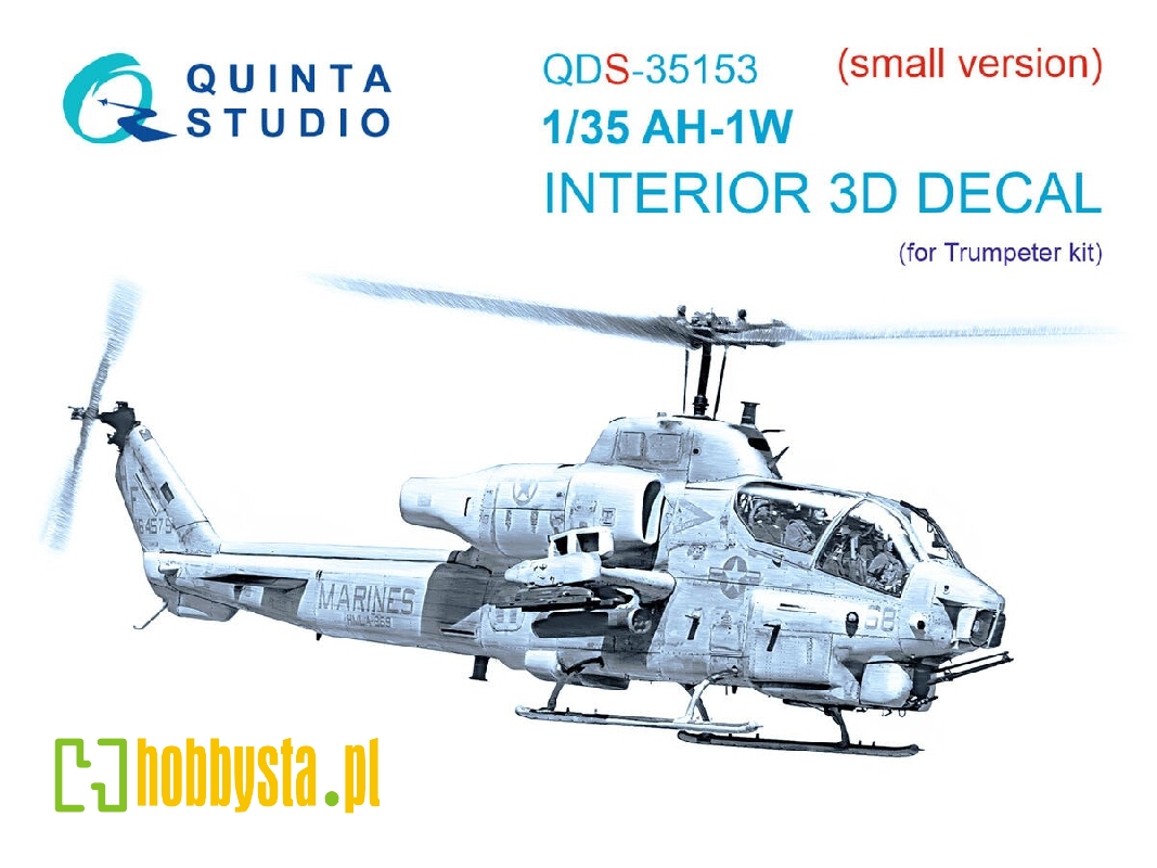 Ah-1 W - 3d-printed & Coloured Interior On Decal Paper (For Trumpeter Kits / Small Version) - image 1 Ah-1 W - 3d-printed & Coloured Interior On Decal Paper (For Trumpeter Kits / Small Version) - image 1