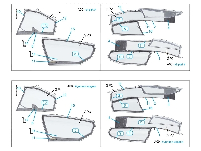 Ah-1w - Inner Parts Of Canopy Frame (For Trumpeter Kits) - image 8