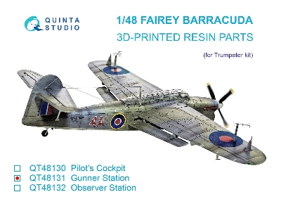 Fairey Barracuda Gunner Station - 3d-printed Resin Parts (For Trumpeter Kits) - image 1