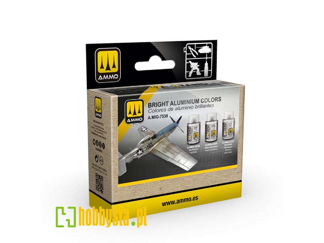 A.Mig 7538 A-stand Bright Aluminium Colors Set - image 1