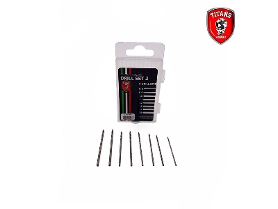 Set #2 Of 8 Modelling Drill Bits (0,8 - 1,5 Mm) - image 2