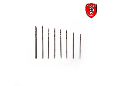 Set #2 Of 8 Modelling Drill Bits (0,8 - 1,5 Mm) - image 3