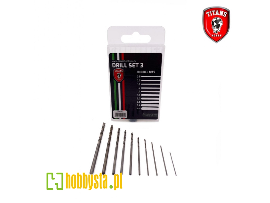 Set #3 Of 10 Modelling Drill Bits (0,5 - 3,0 Mm) - image 1 Set #3 Of 10 Modelling Drill Bits (0,5 - 3,0 Mm) - image 1