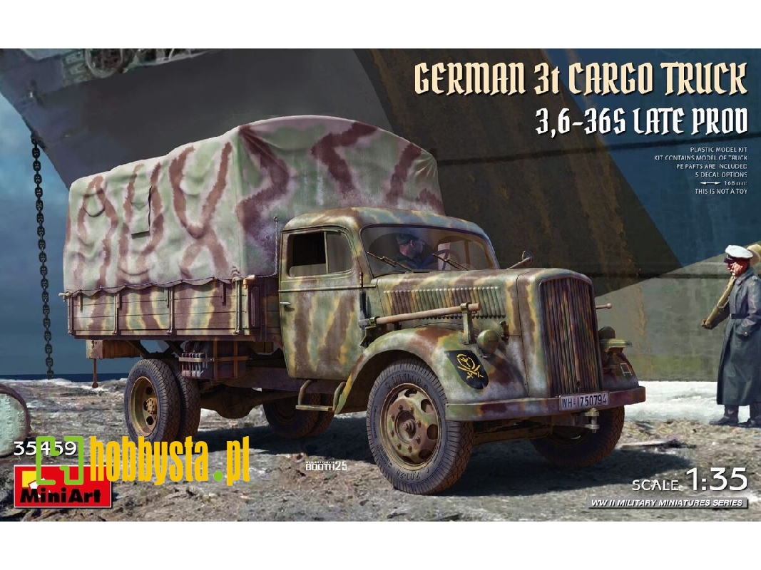 German 3t Cargo Truck 3,6-36s Late Prod - image 1