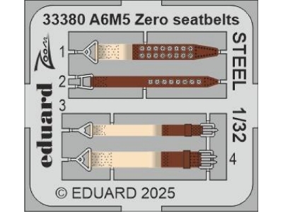 A6M5 Zero seatbelts STEEL 1/32 - TAMIYA - image 1