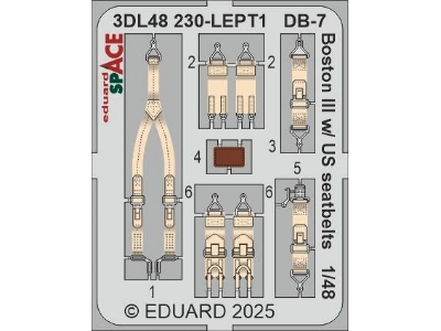 DB-7 Boston III w/  US seatbelts SPACE 1/48 - HONG KONG MODELS - image 3