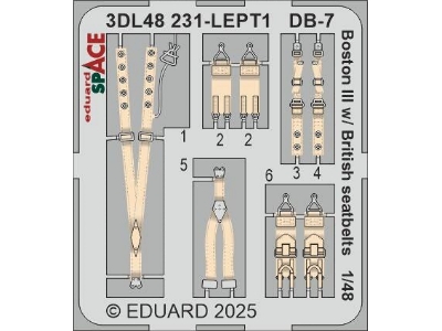 DB-7 Boston III w/  British seatbelts SPACE 1/48 - HONG KONG MODELS - image 3