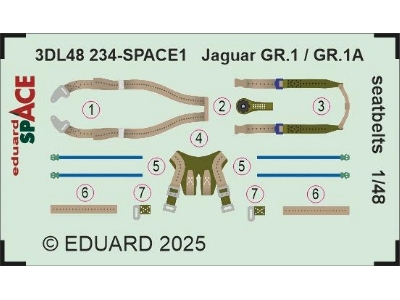 Jaguar GR.1 / GR.1A seatbelts SPACE 1/48 - AIRFIX - image 3