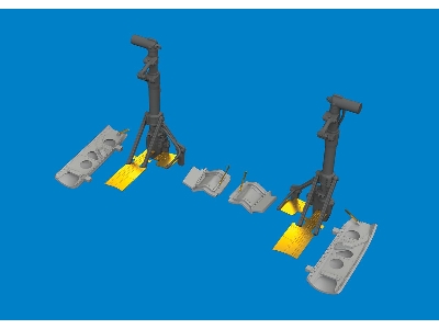 P-40E undercarriage legs PRINT 1/48 - EDUARD - image 1