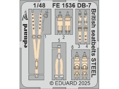 DB-7 Boston III British seatbelts STEEL 1/48 - HONG KONG MODELS - image 1