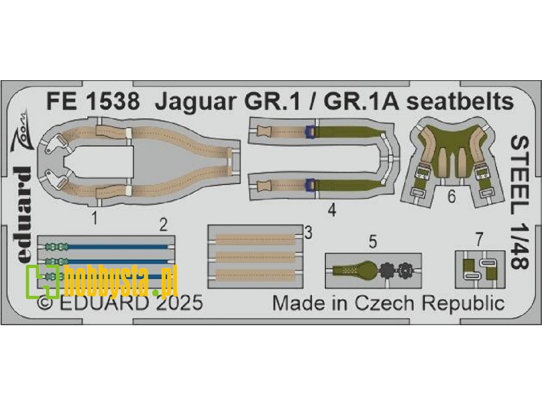 Jaguar GR.1 / GR.1A seatbelts STEEL 1/48 - AIRFIX - image 1 Jaguar GR.1 / GR.1A seatbelts STEEL 1/48 - AIRFIX - image 1