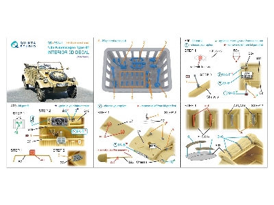 Kubelwagen Type 82 3d-printed & Coloured Interior On Decal Paper (Tamiya) (With 3d-printed Resin Parts) - image 6