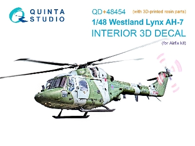Lynx Ah-7 3d-printed & Coloured Interior On Decal Paper (Airfix) (With 3d-printed Resin Parts) - image 1