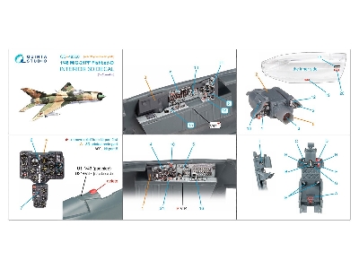 Mig-21pf 3d-printed & Coloured Interior On Decal Paper (Eduard) (With 3d-printed Resin Parts) - image 7