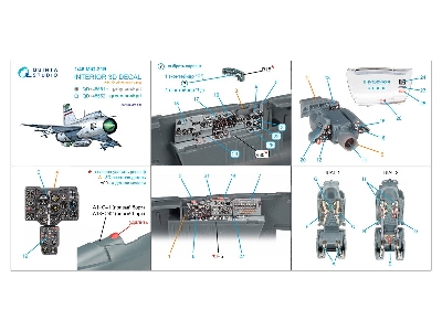Mig-21r (Grey Cockpit Panels) 3d-printed & Coloured Interior On Decal Paper (Eduard) (With 3d-printed Resin Parts) - image 7