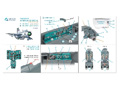 Mig-21r (Green Cockpit Panels) 3d-printed & Coloured Interior On Decal Paper (Eduard) (With 3d-printed Resin Parts) - image 7