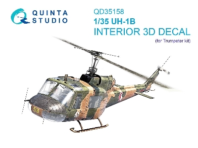 Uh-1b 3d-printed & Coloured Interior On Decal Paper (Trumpeter) - image 1