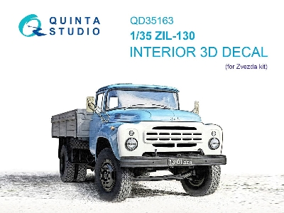 Zil-130 3d-printed & Coloured Interior On Decal Paper (Zvezda) - image 1