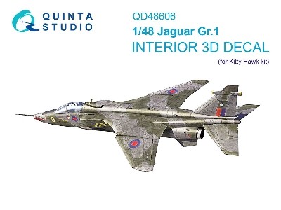 Jaguar Gr.1 3d-printed & Coloured Interior On Decal Paper (Kitty Hawk) - image 1