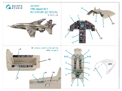 Jaguar Gr.1 3d-printed & Coloured Interior On Decal Paper (Kitty Hawk) - image 4