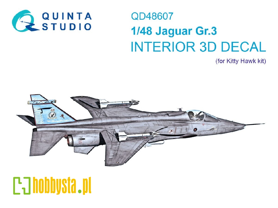 Jaguar Gr.3 3d-printed & Coloured Interior On Decal Paper (Kitty Hawk) - image 1 Jaguar Gr.3 3d-printed & Coloured Interior On Decal Paper (Kitty Hawk) - image 1