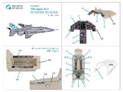 Jaguar Gr.3 3d-printed & Coloured Interior On Decal Paper (Kitty Hawk) - image 4