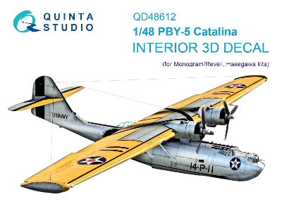 Pby-5 Catalina 3d-printed & Coloured Interior On Decal Paper (Revell/Monogram) - image 1