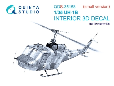 Uh-1b 3d-printed & Coloured Interior On Decal Paper (Trumpeter) (Small Version) - image 1
