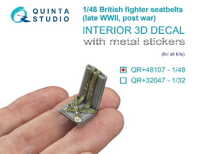 British Fighter Seatbelts (Late Wwii, Post-war) (With Metal Buckles) (All Kits) - image 1