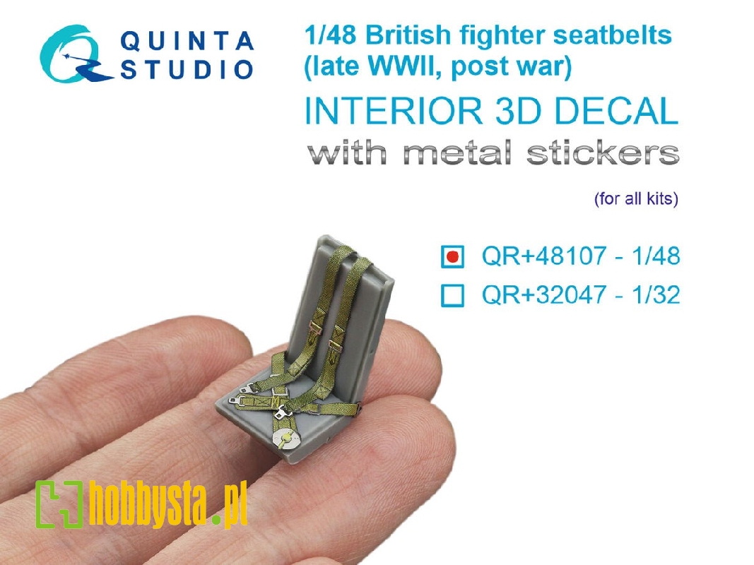 British Fighter Seatbelts (Late Wwii, Post-war) (With Metal Buckles) (All Kits) - image 1 British Fighter Seatbelts (Late Wwii, Post-war) (With Metal Buckles) (All Kits) - image 1
