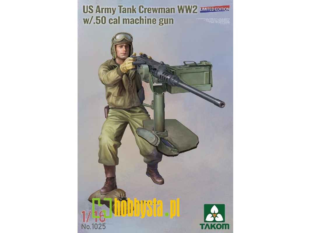 Us Army Tank Crewman Ww2 W/ .50 Cal Machine Gun - image 1 Us Army Tank Crewman Ww2 W/ .50 Cal Machine Gun - image 1