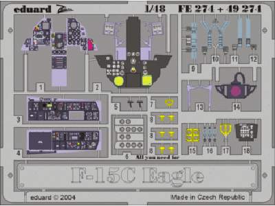 F-15C interior 1/48 - Hasegawa - image 1