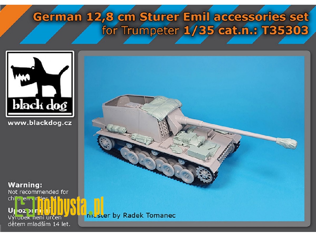 German 12,8cm Sturer Emil Accessories Set (For Trumpeter) - image 1 German 12,8cm Sturer Emil Accessories Set (For Trumpeter) - image 1