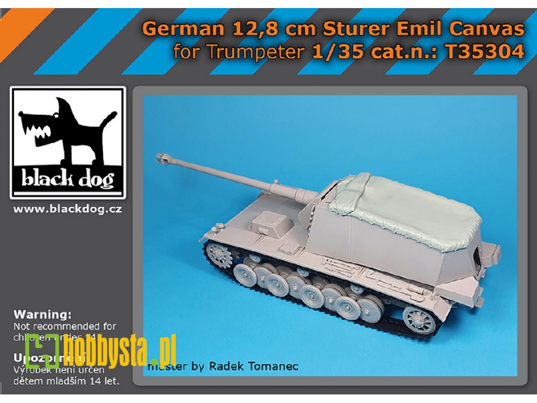 German 12,8cm Emil Canvas (For Trumpeter) - image 1 German 12,8cm Emil Canvas (For Trumpeter) - image 1