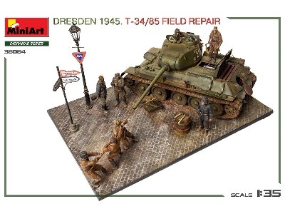 Dresden 1945 T-34/85 Field Repair - Big Set - image 3