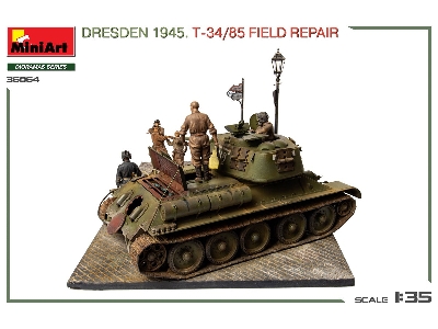 Dresden 1945 T-34/85 Field Repair - Big Set - image 7