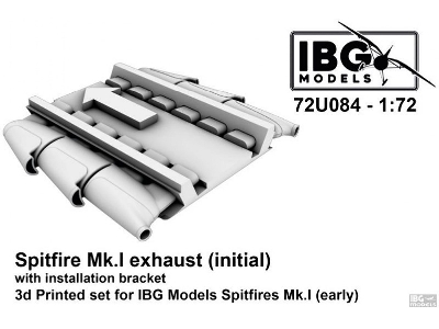 Supermarine Spitfire Mk. I - 3d-printed Exhaust (Initial / For Ibg Kits) - image 1