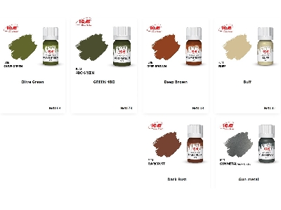 Acrylic paint set for WWII French armored vehicles - image 2