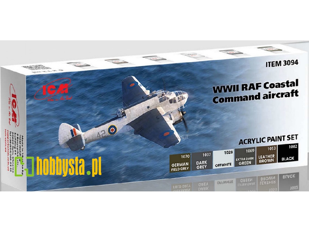 Acrylic Paint Set For WWII Raf Coastal Command Aircraft - image 1