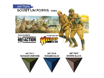 Ak 17504 Soviet Wwii Uniforms Paints Set - image 3