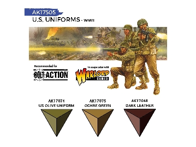 Ak 17505 U.S. Wwii Uniforms Paints Set - image 3