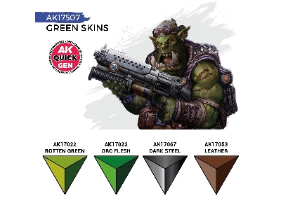 Ak 17507 Green Skins Paints Set - image 3
