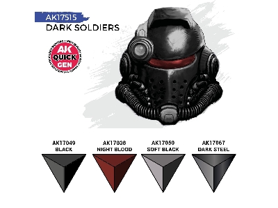 Ak 17515 Dark Soldiers Paints Set - image 3