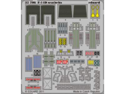 F-14D seatbelts 1/32 - Trumpeter - image 1