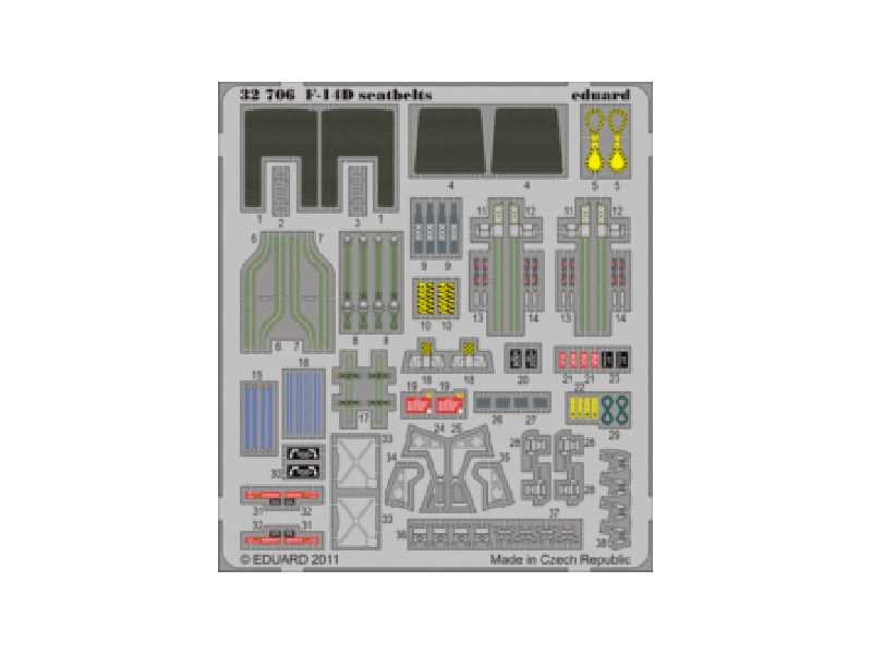 F-14D seatbelts 1/32 - Trumpeter - image 1