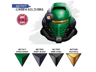 Ak 17517 Green Soldiers Paints Set - image 3