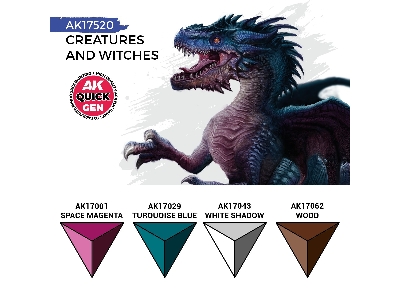 Ak 17520 Creatures And Witches Paints Set - image 3