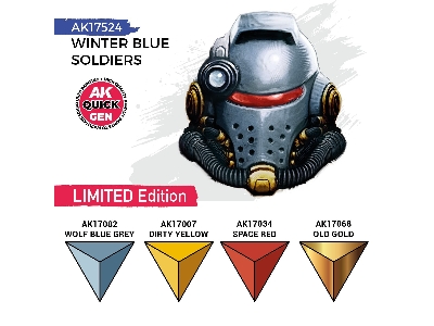 Ak 17524 Winter Blue Soldiers Paints Set - image 3