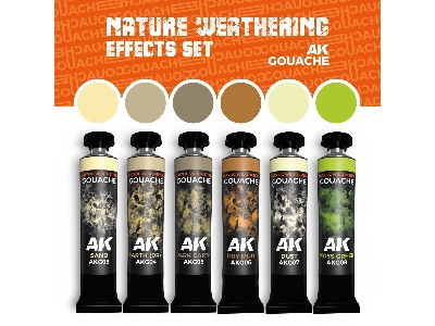 Akg26 Nature Weathering Effects Set - Ak Gouaches - image 2